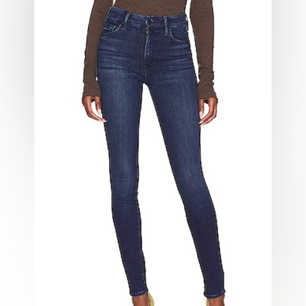 MOTHER Women Jeans Skinny Dark Blue Skinny Jeans
